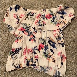 off the shoulder, floral top